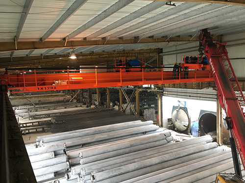 管樁車間QD型通用橋式起重機(jī)（10t+10t）